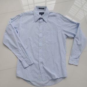 Oscar de la Renta mens l/s shirt blue 15.5 34-35